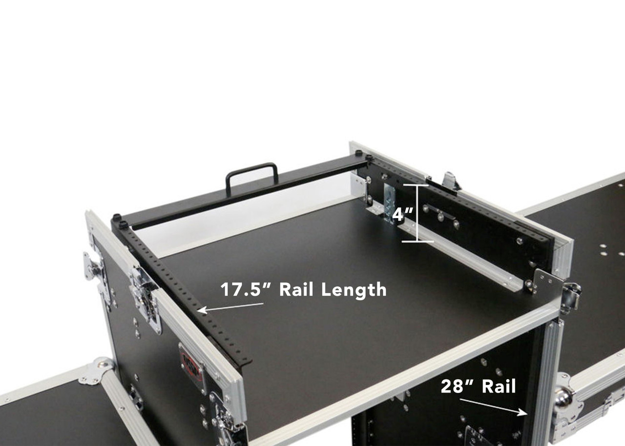 OSP PRO19 16 Space ATA Mixer/Amp Rack & Standing Lids - Elite Core