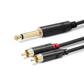 SuperFlex GOLD (2) RCA to (1) TS Y Patch Cable SuperFlex GOLD (2) RCA to (1) TS Y Patch Cable