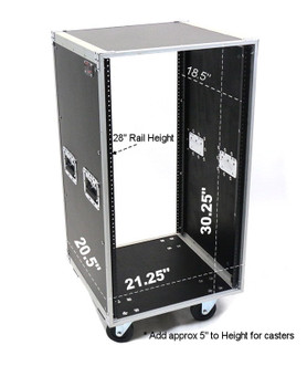 OSP KD16U 16 Space Deluxe Studio Rack With Handles and Casters