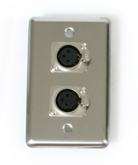 D-2-XLR Single Gang Duplex Wall Plates with 2 XLR D-2-XLR Single Gang Duplex Wall Plates with 2 XLR