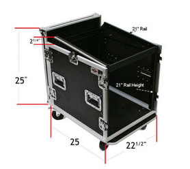 OSP MC12U-10 10 Space ATA Mixer/Amp Rack 12 Space Depth