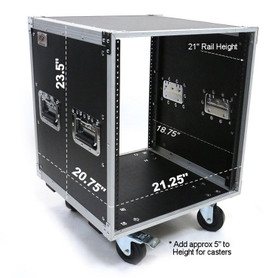 OSP KD12U 12 Space Deluxe Studio Rack With Handles and Casters