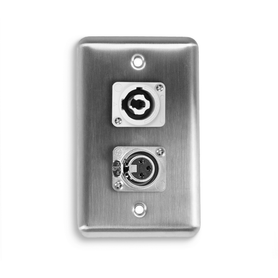 D-2-1PCB1XF Duplex Wall Plate w/ 1 NEUTRIK® powerCON B and 1 NEUTRIK® XLR Female