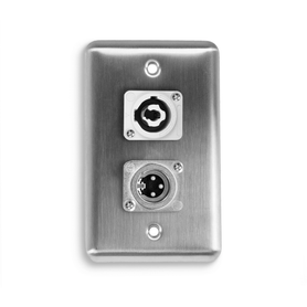 D-2-1PCB1XM Duplex Wall Plate w/ 1 NEUTRIK® powerCON B and 1 NEUTRIK® XLR Male