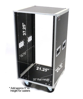 OSP KD20U 20 Space Deluxe Studio Rack With Handles and Casters