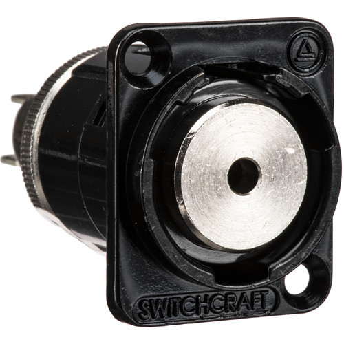 Switchcraft EH35MMSSCB 3.5MM, 3 Conductor Jack To Solder Contacts - Black Finish