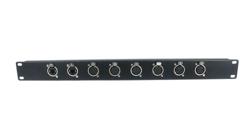 Elite Core CS-8D-6XF2E Custom 8D Panel Mount with 6 XLRF and 2 Ethernet Pass-Through Connections