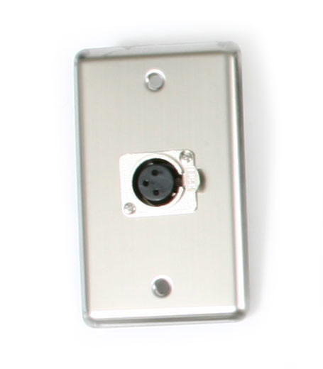 OSP D-1-XLR Single Gang Wall Plate with 1 XLR - Elite Core
