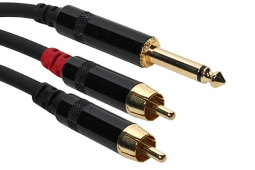 SuperFlex GOLD SFP-Y10RQ Y Patch Cable, (2) RCA to TS - 10' SuperFlex GOLD SFP-Y10RQ Y Patch Cable, (2) RCA to TS - 10'