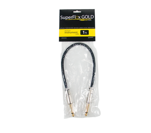 SuperFlex GOLD SFI-1SS Premium Instrument Cable 1' SuperFlex GOLD SFI-1SS Premium Instrument Cable 1'