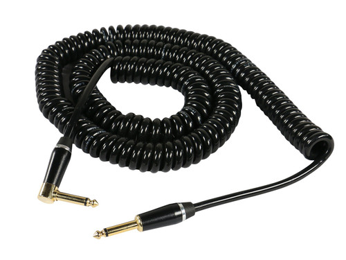 SuperFlex GOLD SFI-25QR-COILED Classic Heavy Duty Coiled Guitar Cable