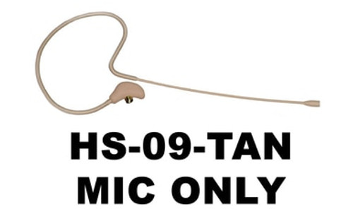HS-09 EarSet Headworn Microphone TAN - MIC ONLY HS-09 EarSet Headworn Microphone TAN - MIC ONLY