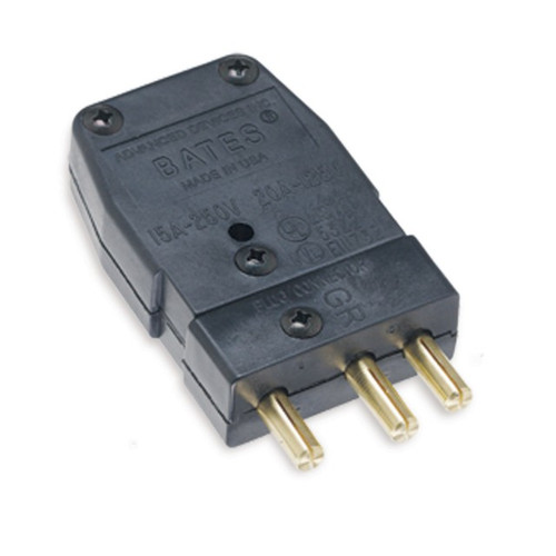 Bates STAGEPIN-M 20A 125V Male Stage Pin with a Set Screw Wire Connection Bates STAGEPIN-M 20A 125V Male Stage Pin with a Set Screw Wire Connection