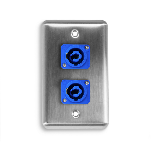 D-2-2PCA Duplex Wall Plate w/ 2 NEUTRIK® powerCON A