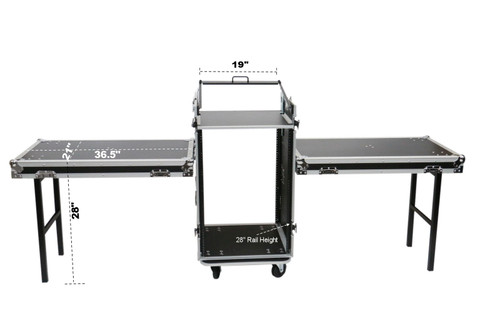 アベベ OSP PRO19 16 Space ATA Mixer/Amp Rack & Standing Lids - Elite Core