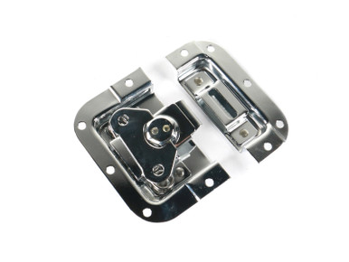 2) Two Chrome Medium Butterfly Latches (Split Dish) PladLock for ATA Road Cases