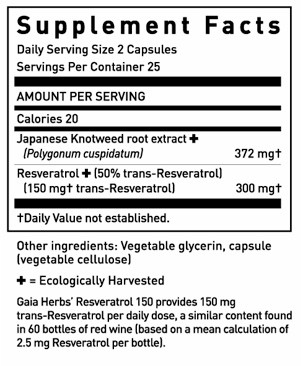 Resveratrol150 Gaia Herbs The Drugless Doctor