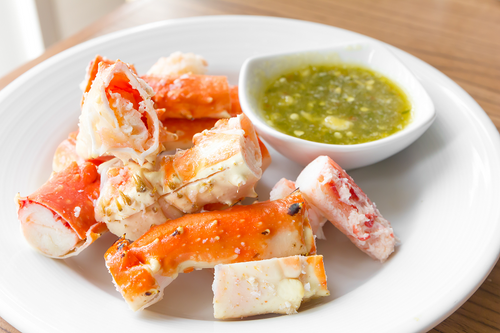 King crab pieces from Great Alaska Seafood include lesser claws, tip, knuckles and broken legs. Excellent served with butter, herbs and garlic.