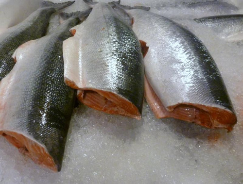 Whole Alaskan Sockeye Salmon are great stuffed with fresh herbs and roasted.