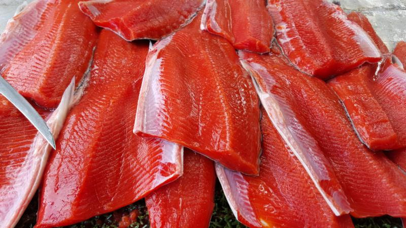 sockeye salmon whole fillets