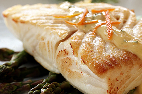 Alaska Halibut With Orange Bearnaise Sauce