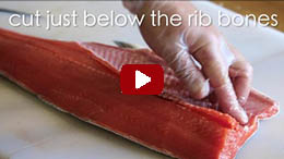 Filleting Whole Salmon