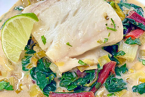 Coconut Poached Black Cod