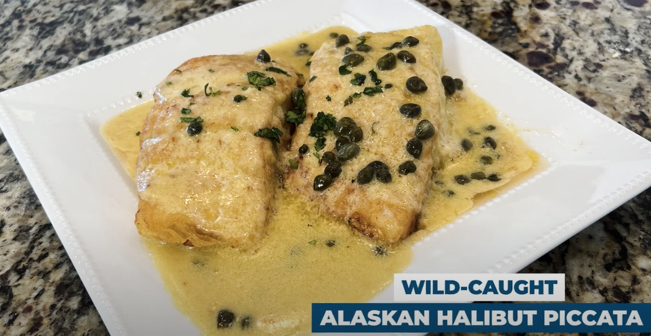 Great Alaska Seafood Wild-Caught Halibut Piccata