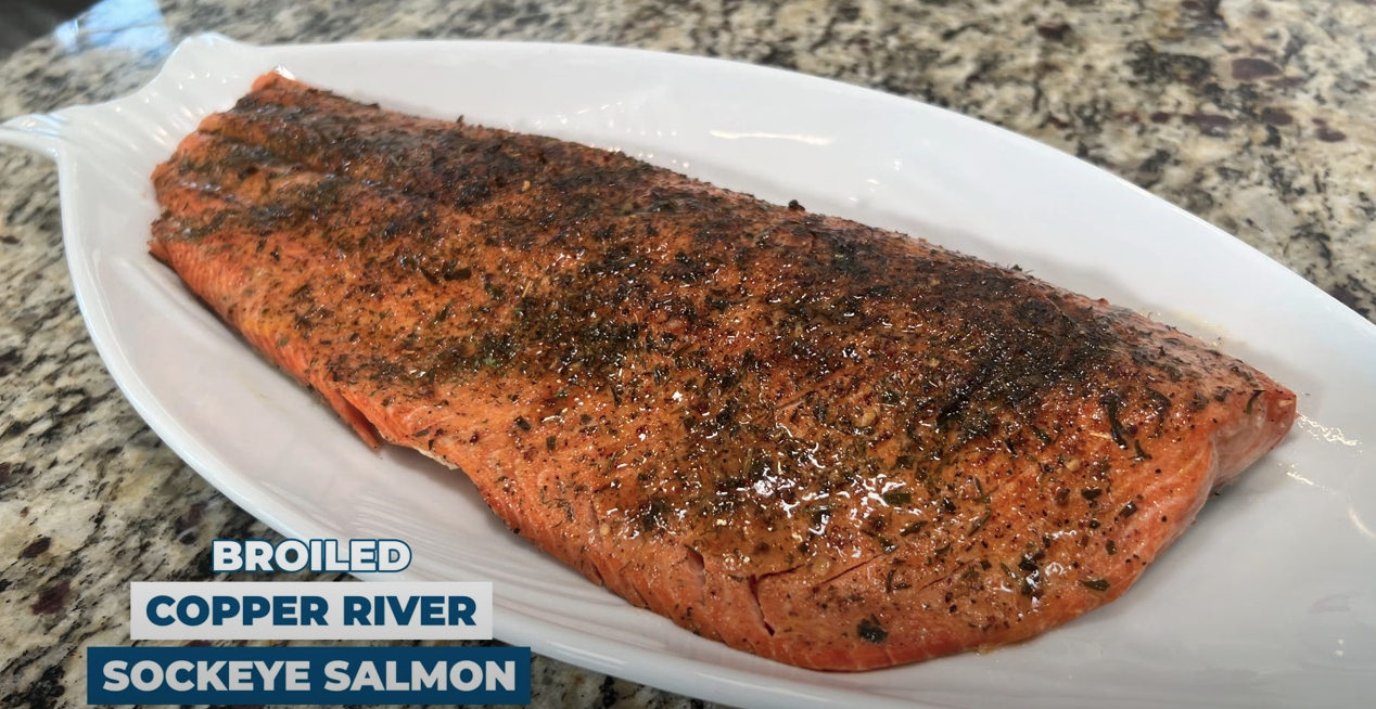 How to Broil Whole Copper River Sockeye Salmon Fillet