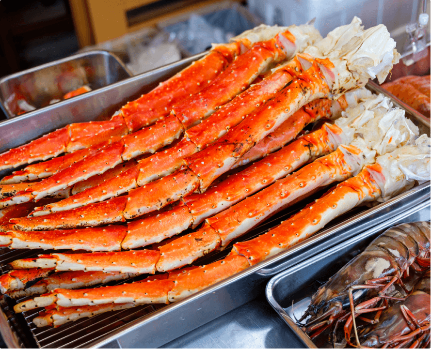 Tray of seafood