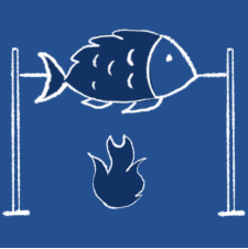 Icon of fish being smoked