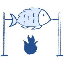 Icon of fish being smoked