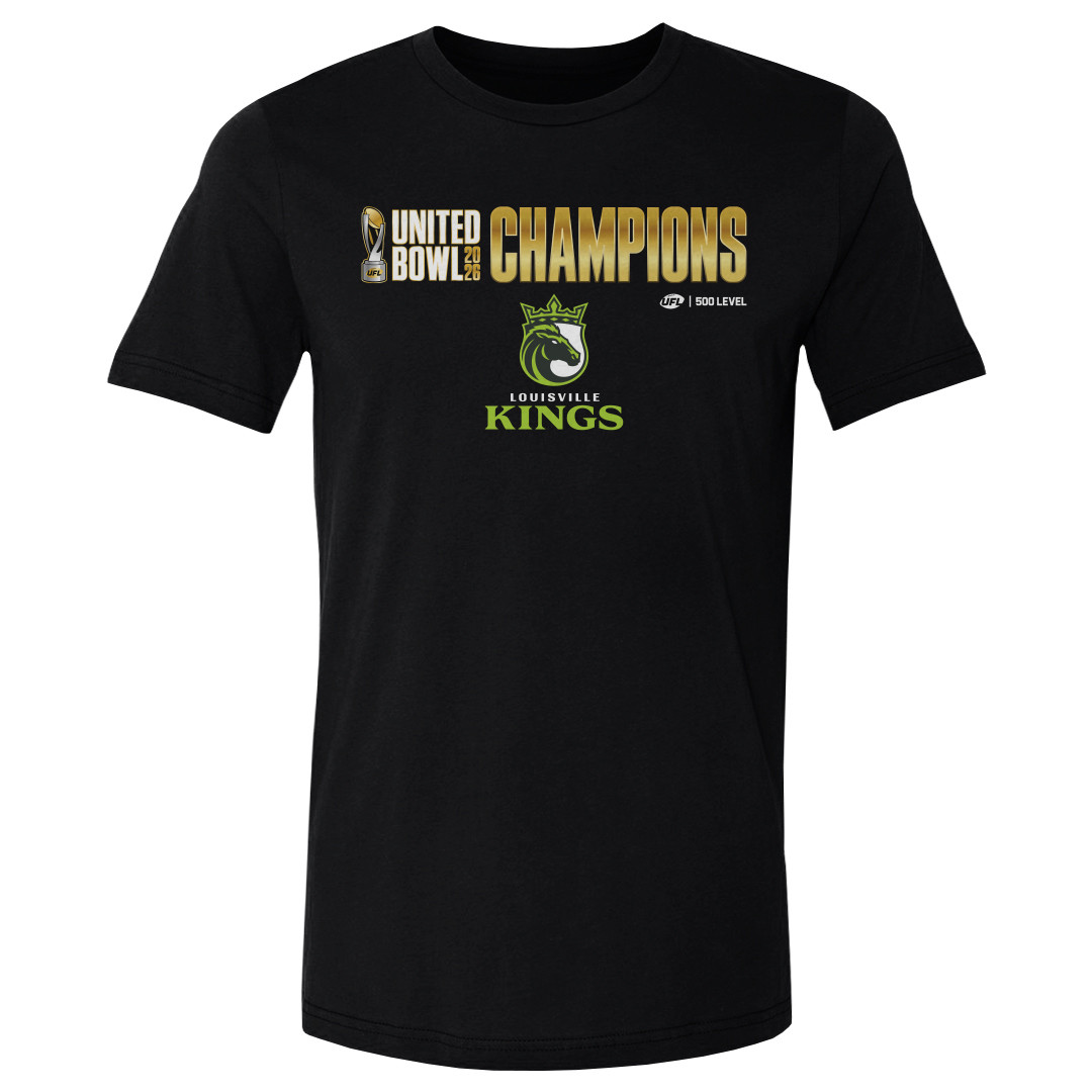 Louisville Kings UFL Champions 2026 T-Shirt Black - ShopTheUFL