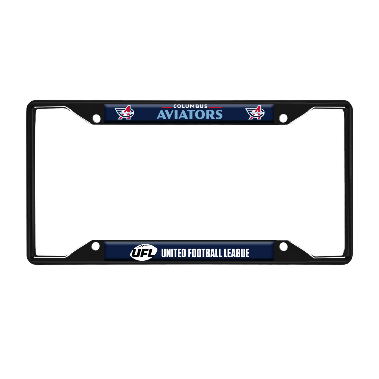 Columbus Aviators License Chrome Plate Frame