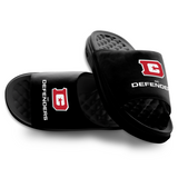 D.C. Defenders Primary Logo Stack Motive Slide Sandals-Black