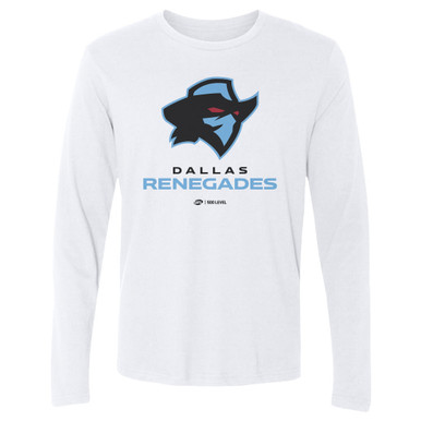 Dallas Renegades Primary Logo White Men's Long Sleeve T-Shirt