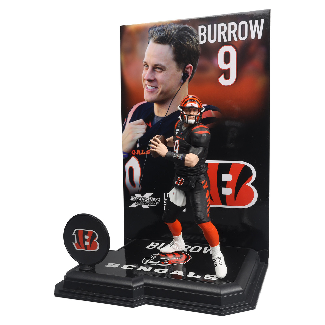 Joe Burrow (Cincinnati Bengals) (Color Rush) NFL Big Shot Ballers 5 Figure  - CLARKtoys
