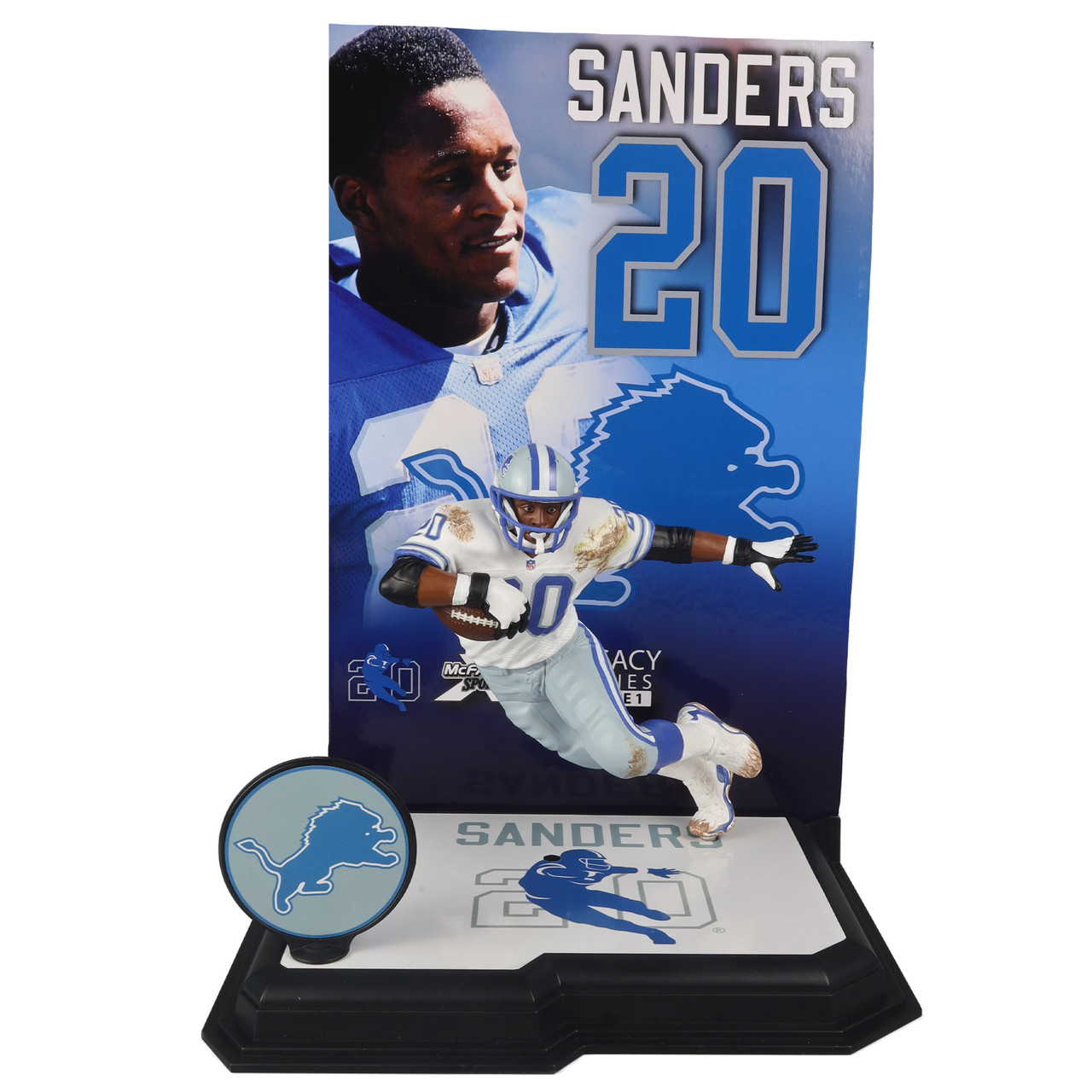 Barry Sanders w/White Jersey (Detroit Lions) NFL 7' Figure McFarlane's  SportsPicks (PRE-ORDER ships December)