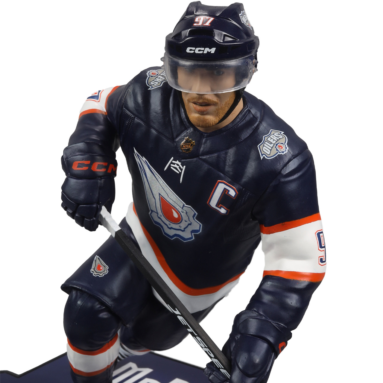 Connor McDavid Edmonton Oilers Reverse Retro Jersey Bobblehead Officially Licensed by NHL