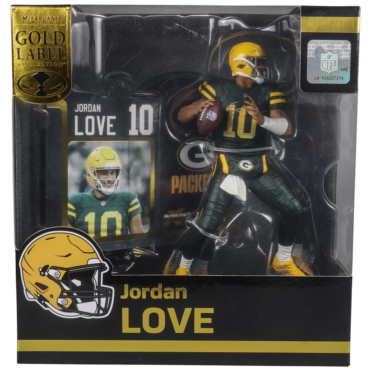 Jordan Love w/Classic Uniform Jersey (Green Bay Packers) Gold