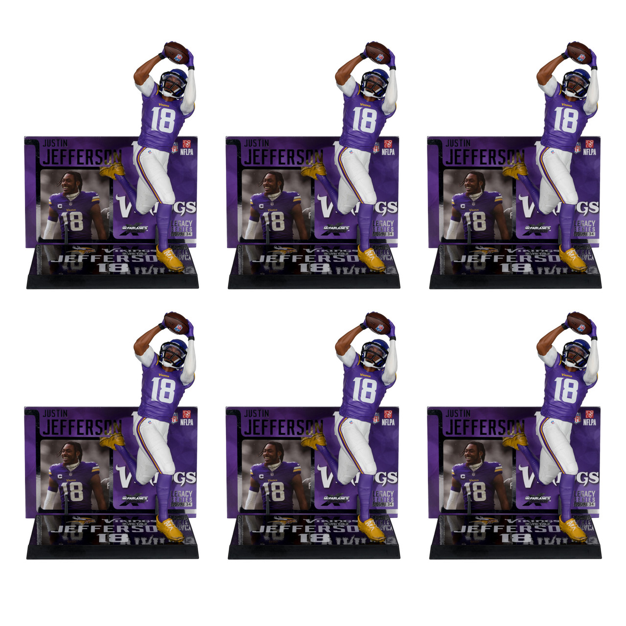 Justin Jefferson (Minnesota Vikings) NFL Factory Sealed Case (6