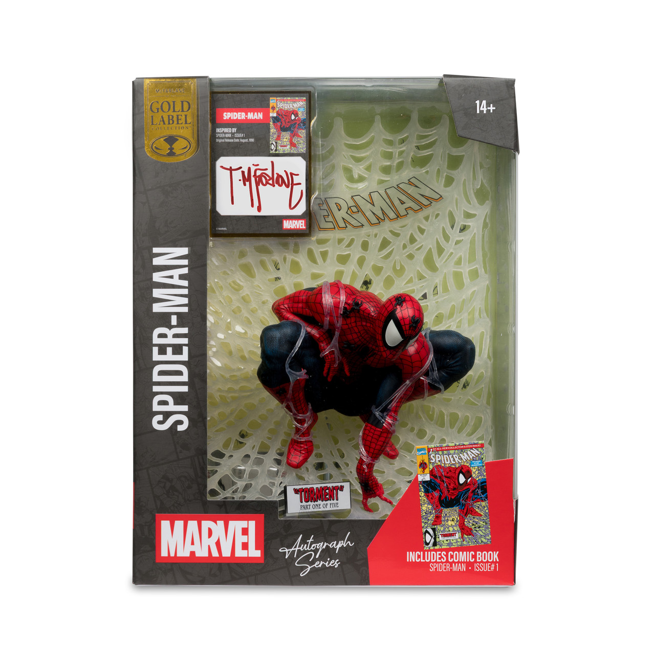 Spider-man Gold Edition マクファーレン スパイダーマン Spider-Man (Spider-Man #1) 1:6th Scale Collectible Figure w/Scene