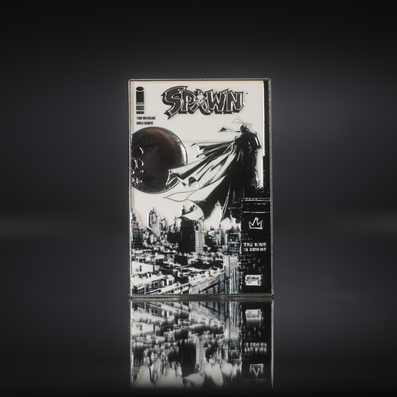 Spawn Comic Cover Series #318D Black & White Variant Pin NYCC