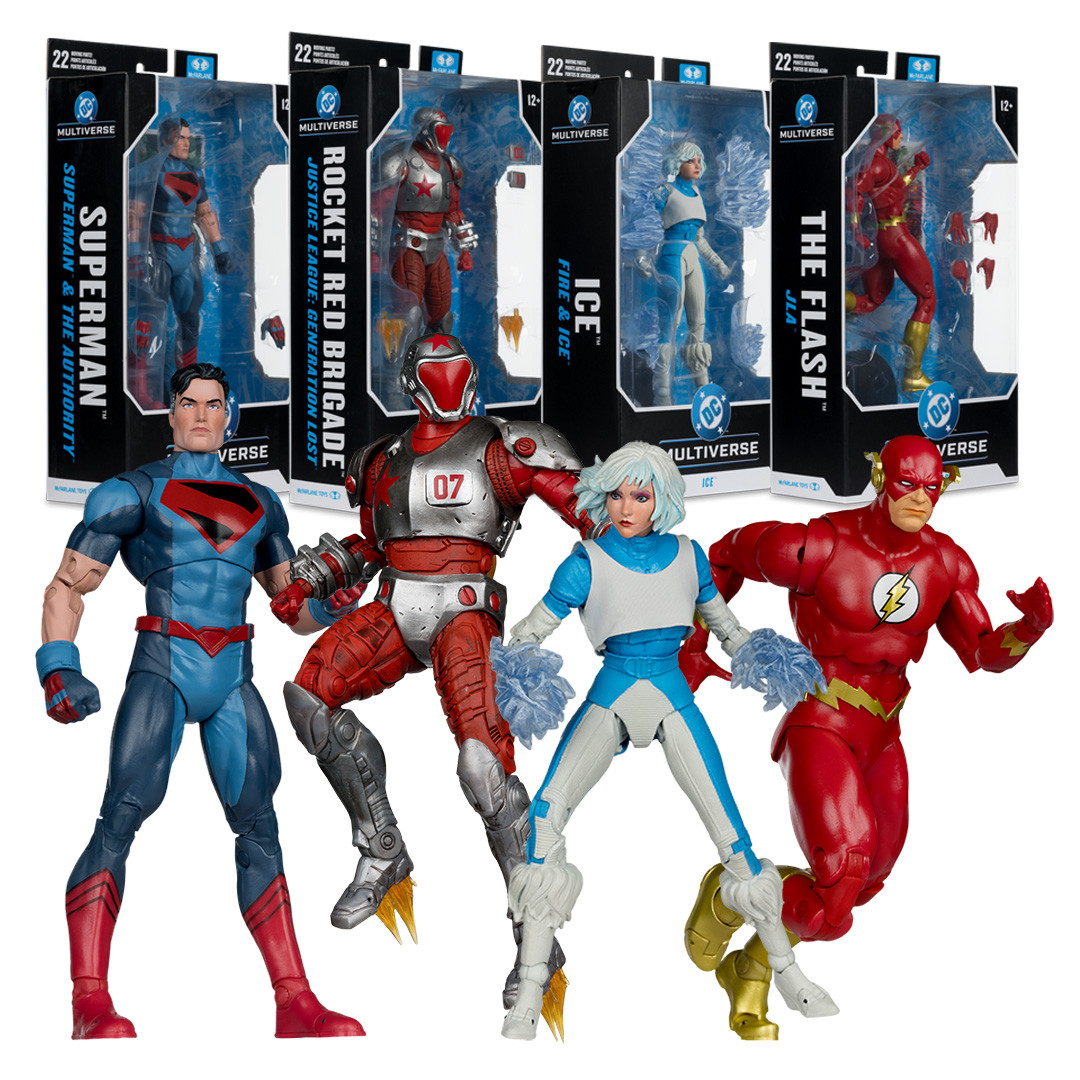 Ice (Fire & Ice)/Rocket Red Brigade (JL: GL)/Superman (Superman