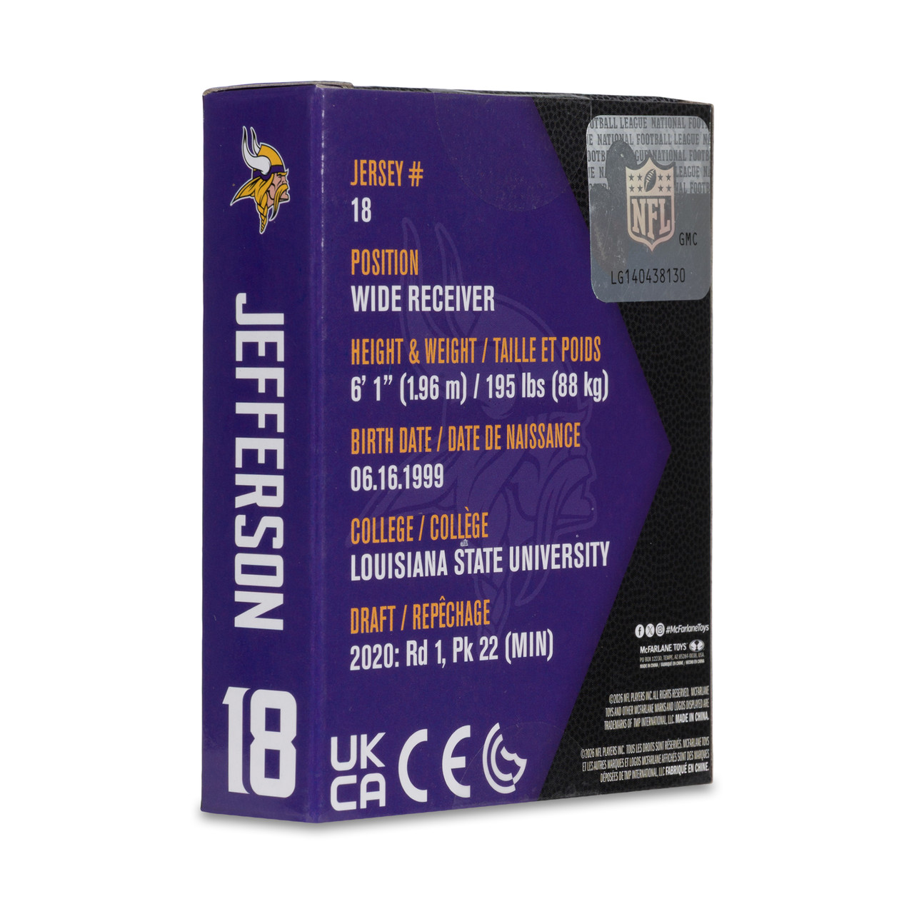 Justin Jefferson (Minnesota Vikings) Construct-a-Figure