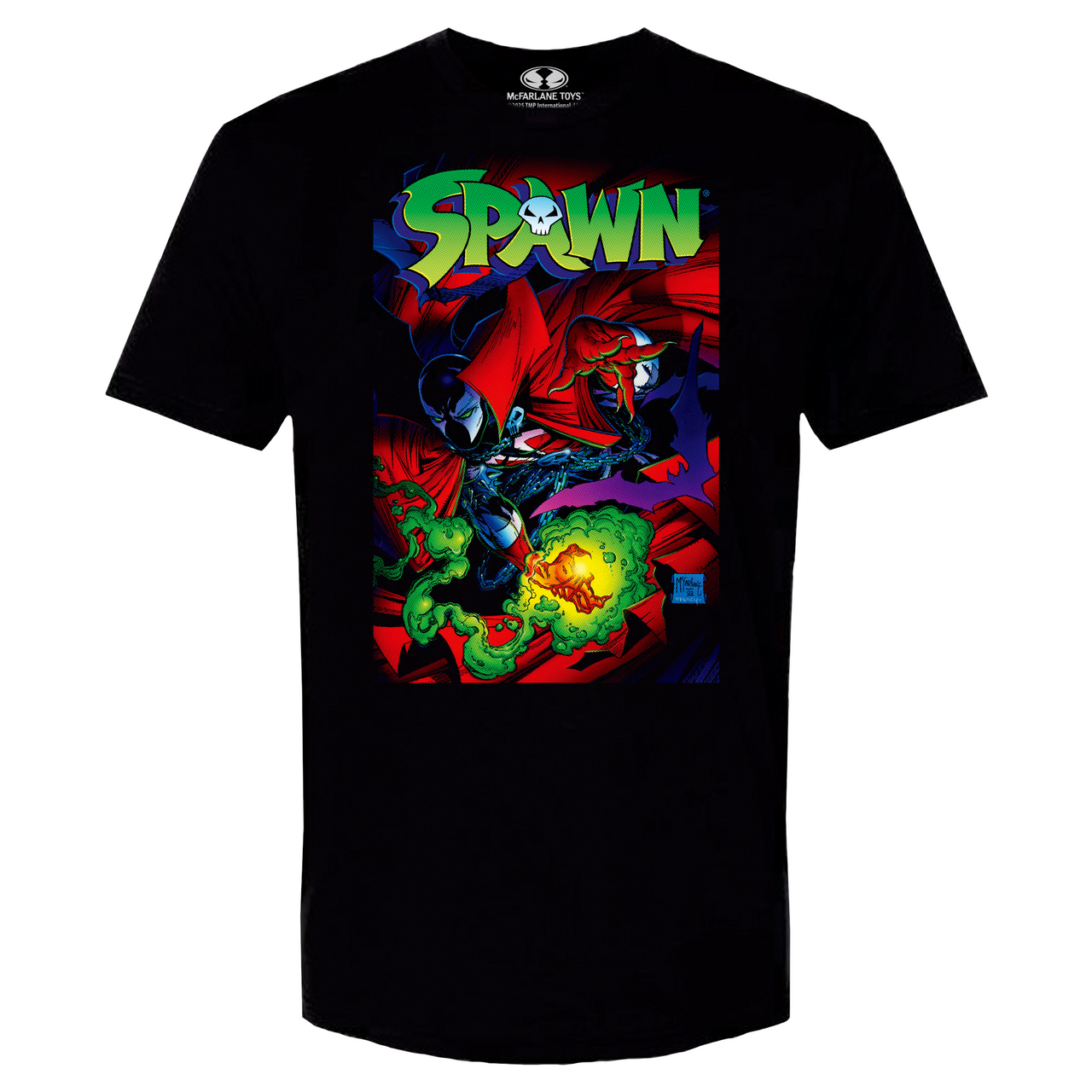 Spawn #1 Halftone Comic T-Shirt Black MTS Exclusive - McFarlane