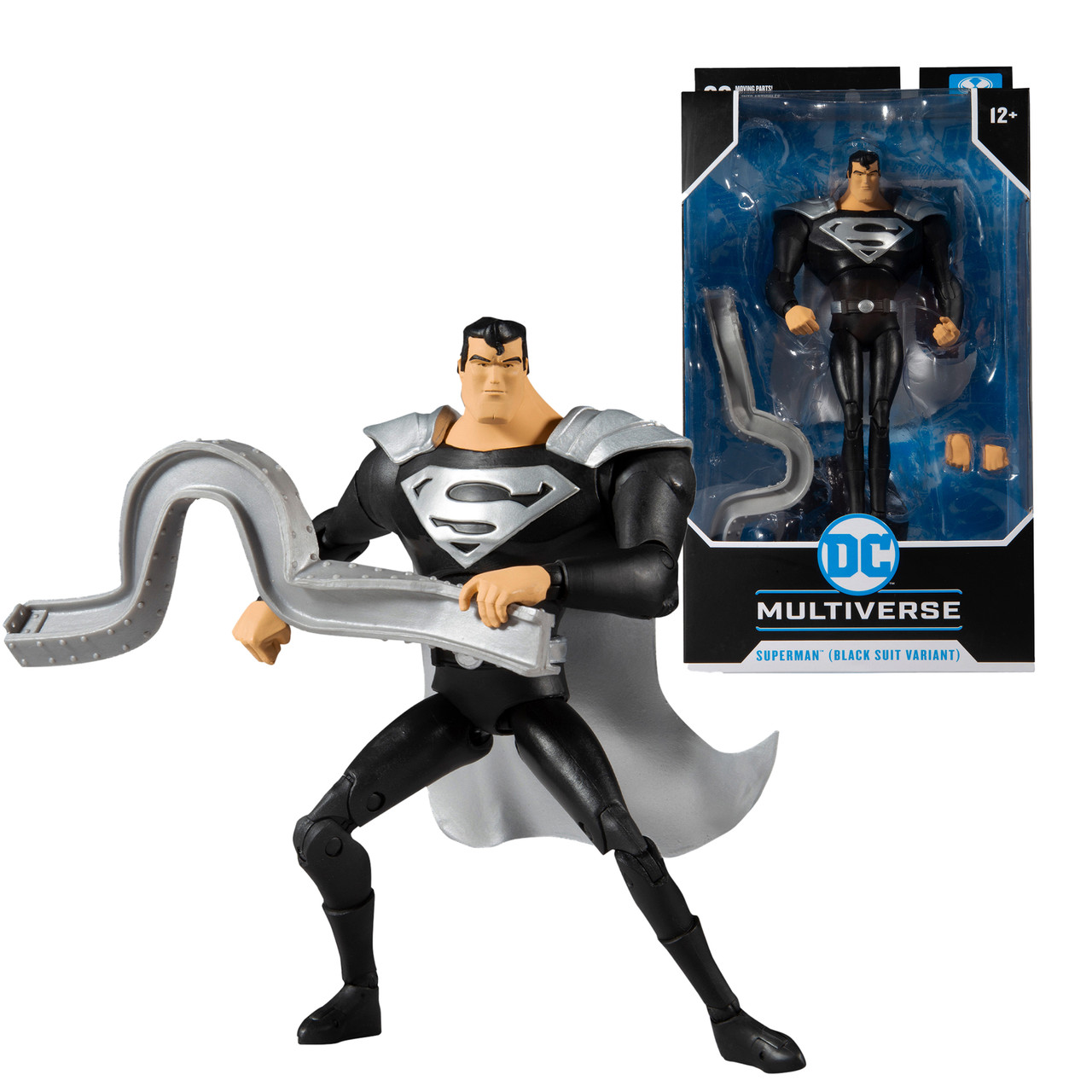 dc essentials black suit superman