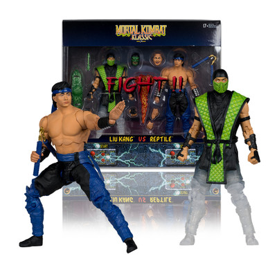 Liu Kang vs Reptile (Mortal Kombat Klassic) Deluxe 2-Pack 7" Figure