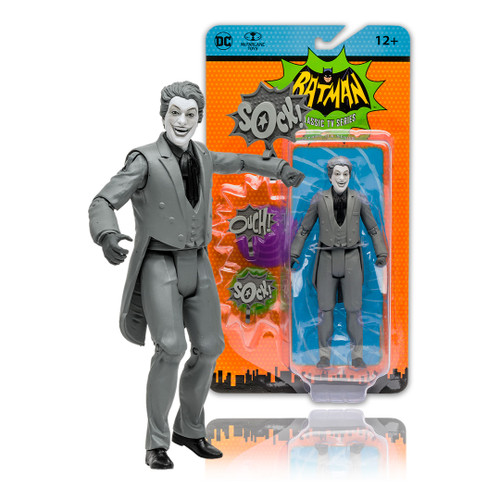 The Joker in Black & White TV Variant (DC Retro: Batman 66) 6" Figure