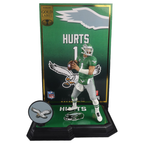 Jalen Hurts w/Kelly Green Jersey (Philadelphia Eagles) Gold Label NFL 7" Figure McFarlane's SportsPicks McFarlane Toys Store Excusive